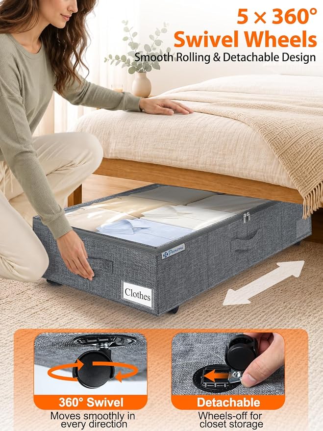 punemi 10 inch Tall Under Bed Storage Bins - Image 4