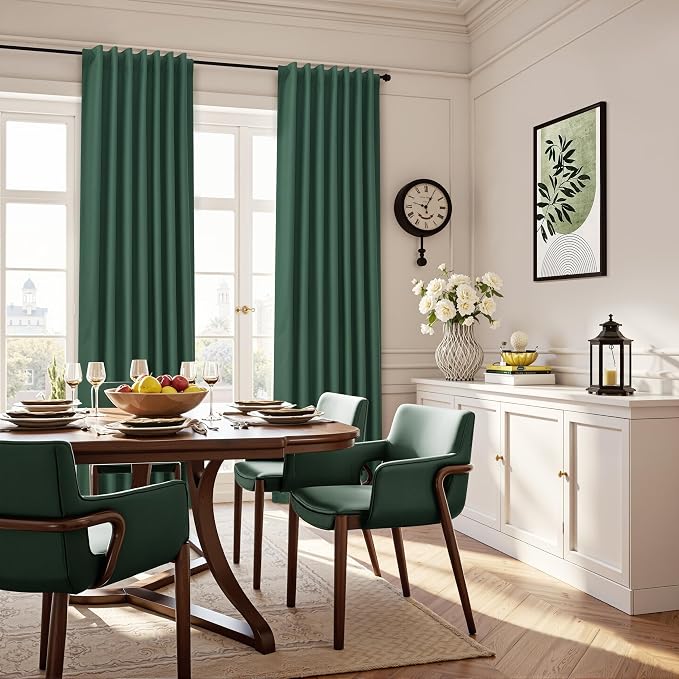 Green Linen 100% Blackout Curtains - Image 6