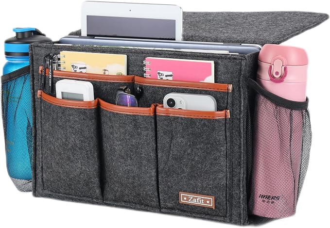 Zafit Bedside Caddy, Large Size Bedside Storage Organizer Bedside Organizer by ZAFIT