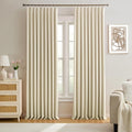 Pleated Blackout Curtains 95 inch Length by KEQIAOSUOCAI