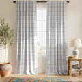 NICETOWN 100% Blackout Navy Blue Plaid Curtains, 2 Panels, W52xL96 | Rod Pocket by NICETOWN