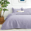 Love's cabin Oversized King Size Quilt Bedding Set Lavender Bedspreads by Lovescabin