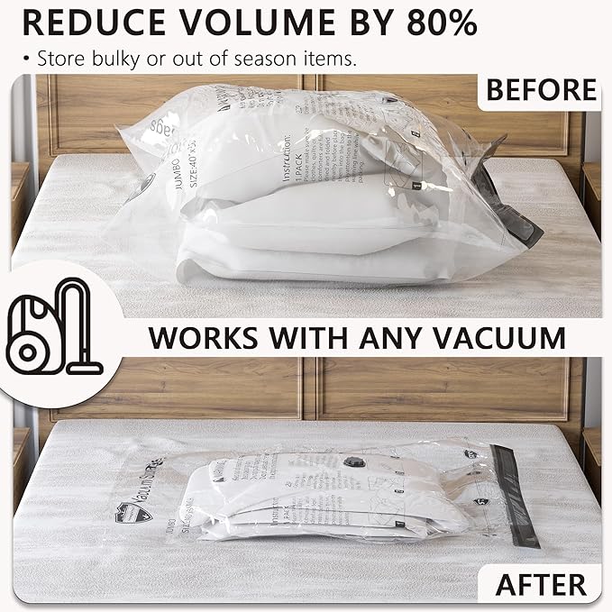 Vacuum Storage Bags, Compression Packing Space Saver Seal Bags - Image 2