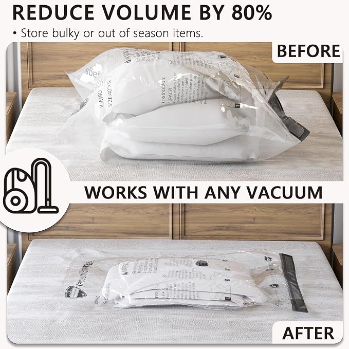 Vacuum Storage Bags, Compression Packing Space Saver Seal Bags - Image 2