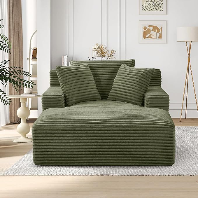 Oversized Chaise Lounge Chair Indoor, Comfy Fluffy Cloud Couch, Modern Deep - Image 8