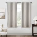 Natural Melange Short Small Window Room Darkening Curtains 54 Inches Long by QJMYDECO