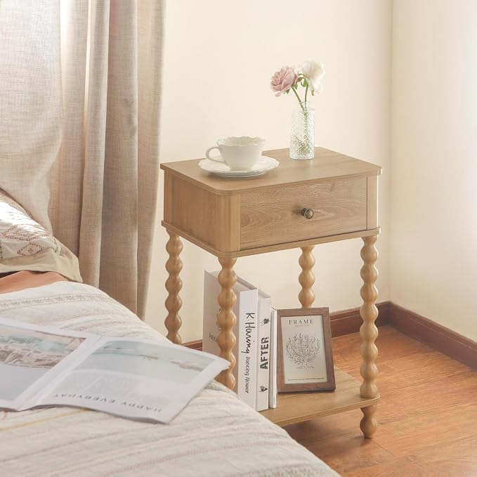 AWASEN Night Stand, Wood End Table - Image 6
