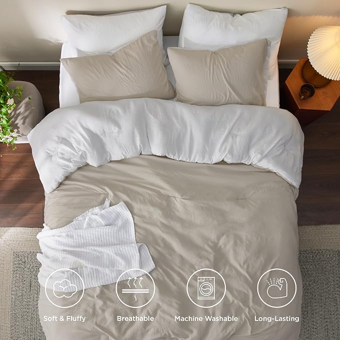 Bedsure King Comforter Set, Mineral Blue Soft Prewashed Bedding - Image 5