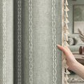 Sage Green Boho Blackout Curtains 84 Inch 2 Panels by Unknown
