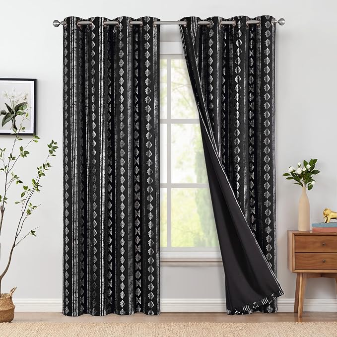 jinchan Boho Blackout Curtains 84 Inches Long - Image 2