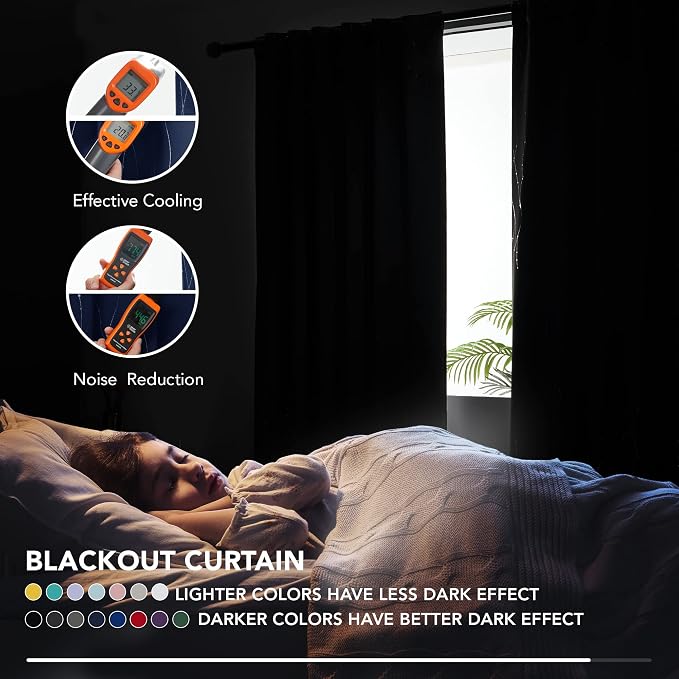 Deconovo Blackout Back Tab Curtains - Image 4