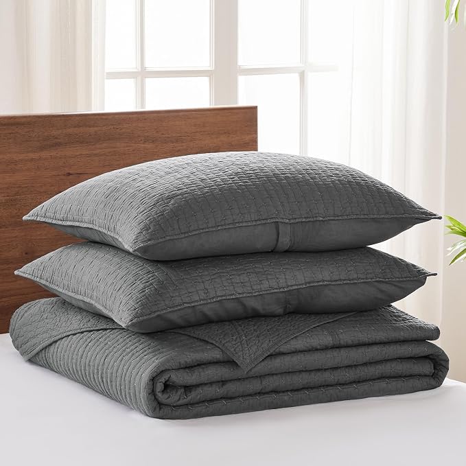 Levtex Home Cross Stitch Reversible Twin Bedspread Set - Image 3