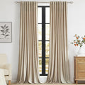 PRIMROSE Champagne Velvet Curtains 102 inch Long by PRIMROSE