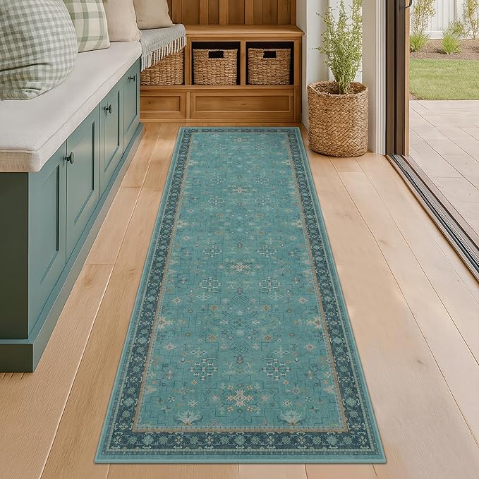 Boho 2x7 Long Non Slip Kitchen Rug Runner - Image 3