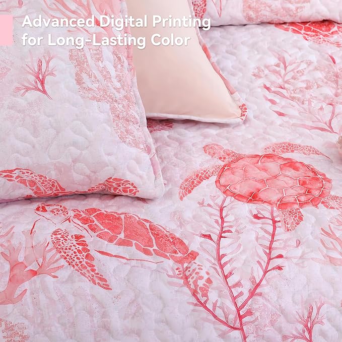 weigelia Coastal Quilt Bedding Set King Size - Image 5