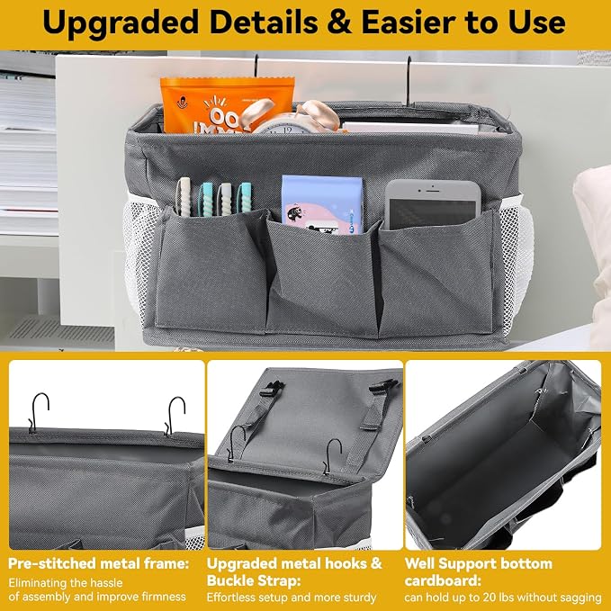 Bedside Hanging Storage Bag Caddy, Bedside Caddy Bedside Organizer, Bedsides - Image 3