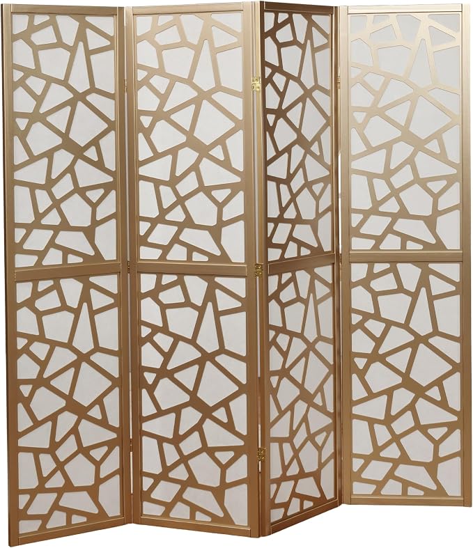 Roundhill Furniture Giyano 4 Panel Screen Room Divider by RoundhillFurniture