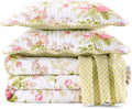 Waverly Emmas Garden Modern Farmhouse Floral 4-Piece Reversible Quilt Bedspread by Waverly