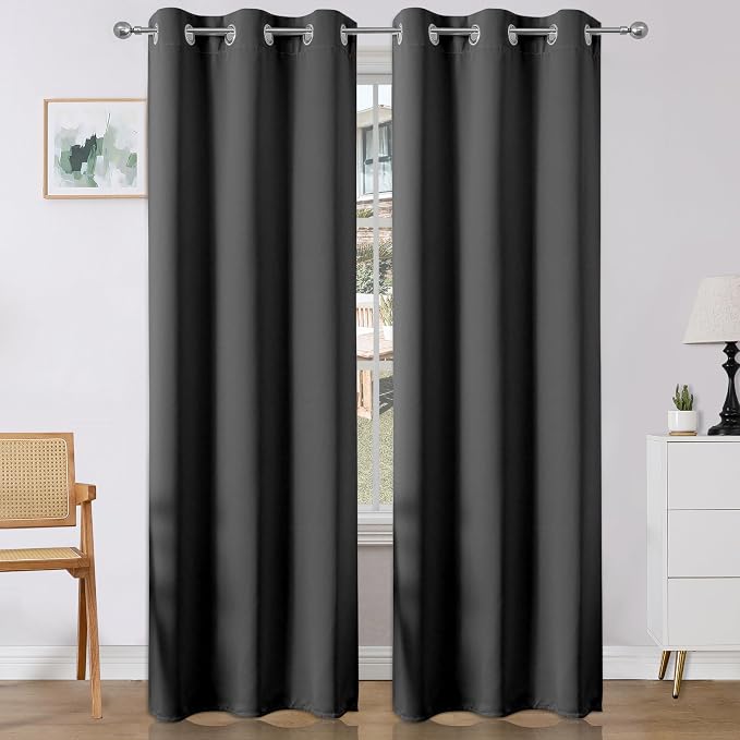 Joydeco Blackout Curtains 95 Inches Long 2 Panels Set, Thermal Insulated Long by JOYDECO