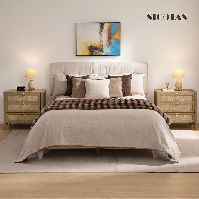 SICOTAS Rattan Nightstand Set of 2 - Image 4