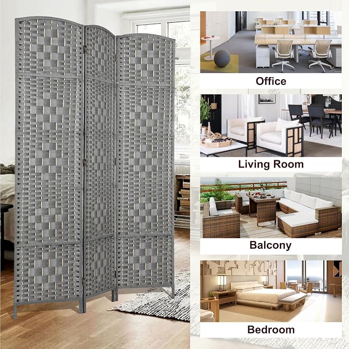 RHF Room Divider Panel, Partition Room Dividers, 6 Panel Privacy Screen - Image 6