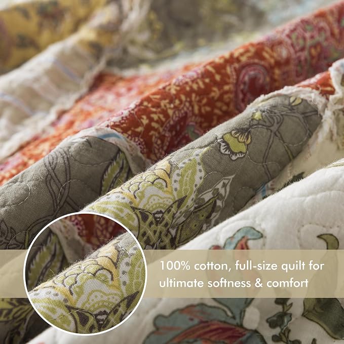Etwel 100% Cotton Patchwork Queen Size Quilt Set - Image 4