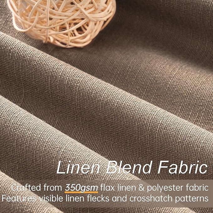 Topfinel 86 Inch Blackout Linen Curtains - Image 3