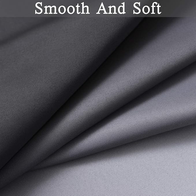 SimpleHome Ombre Gradient Black White to Gray Curtains - Image 7