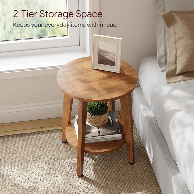 Simple Trending Round Side Table, Small End Table, Nightstand Bedside Table - Image 4