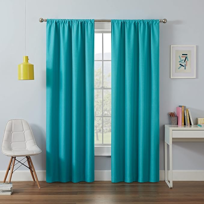 ECLIPSE Kendall Modern Blackout Thermal Rod Pocket Window Curtain - Image 3