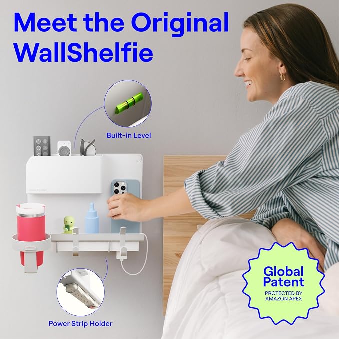 WallShelfie Bedside Wall Organizer & Dorm Decor - Image 2