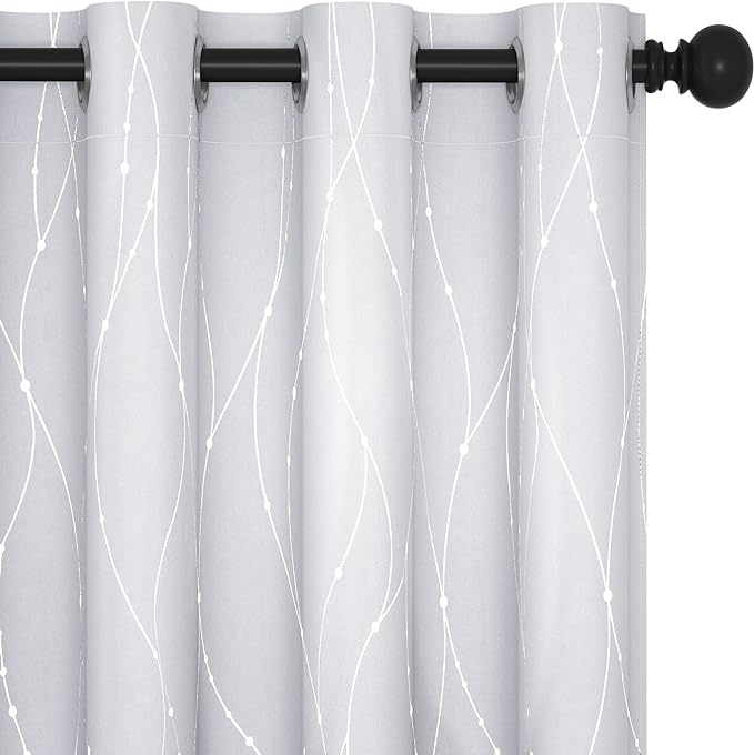 Deconovo Living Room Curtains 108 Inch Long, Thermal Insulated, Room Darkening - Image 2