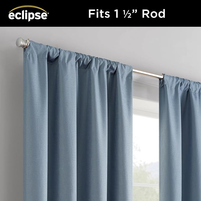 ECLIPSE Kendall Modern Blackout Thermal Rod Pocket Window Curtain - Image 5