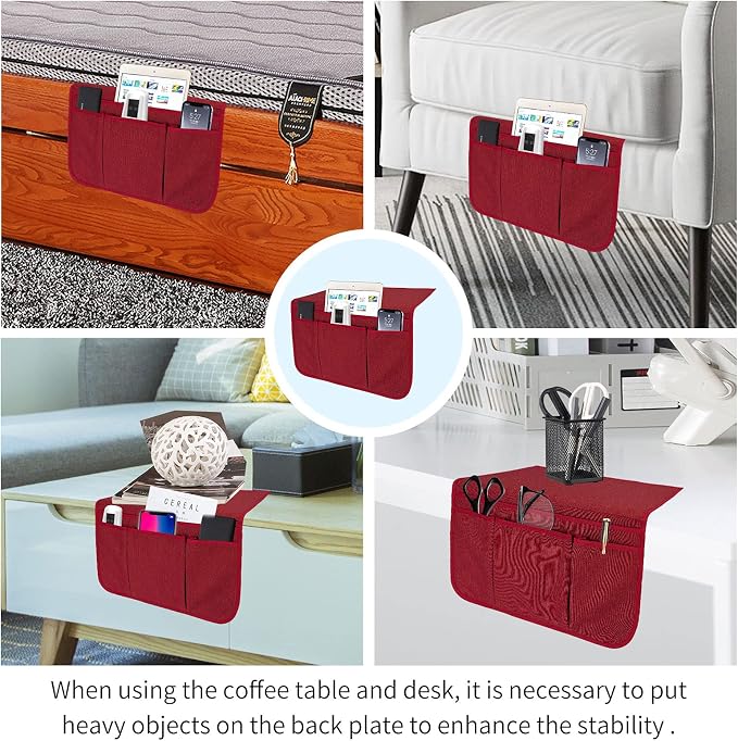 Bedside Caddy Bedside Storage Organizer Magazine Phone Tablet iPad Remote Holder - Image 5
