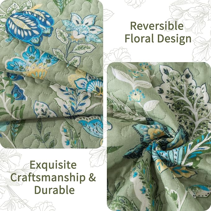 VAPUTAR Farmhouse Queen Quilt Bedding Set - Image 4