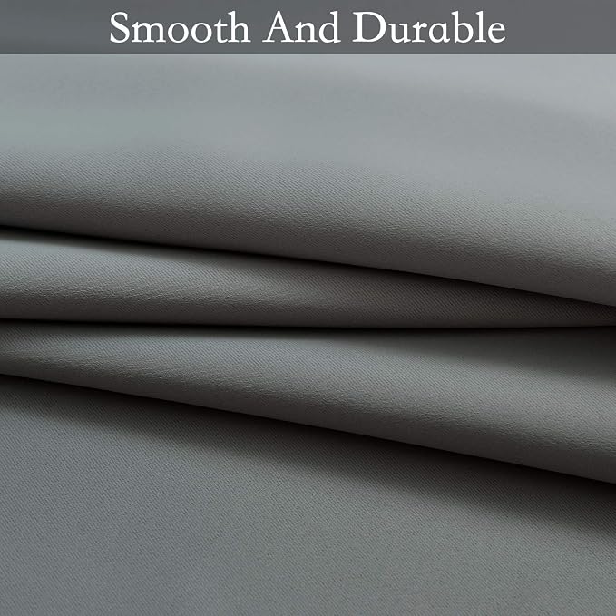 SimpleHome Ombre Gradient Grey White to Gray Curtains - Image 7