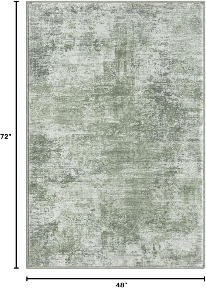 Abstract Area Rug 4x6 Ft Washable Rugs - Image 2