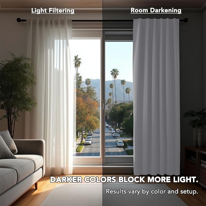 Deconovo Blackout Curtains for Bedroom, Living Room Curtains 54 Inches Long | - Image 7