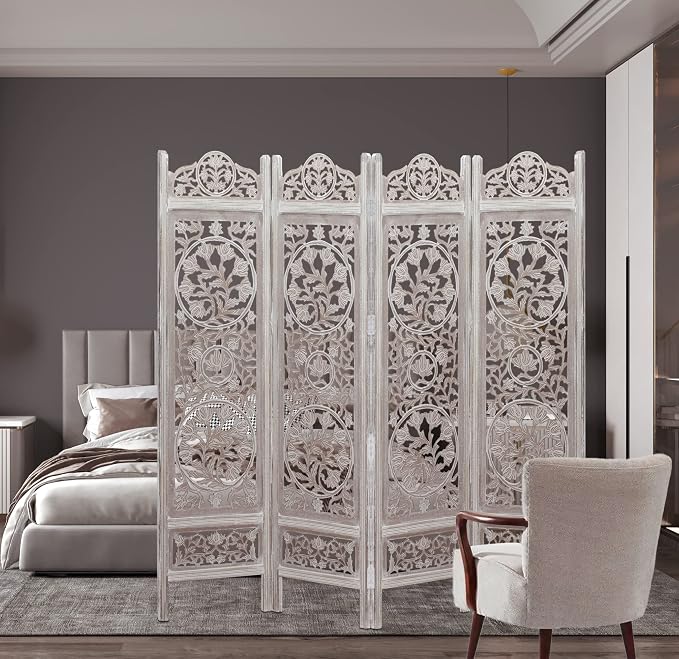 COTTON CRAFT Room Divider Wood Screen - Image 5
