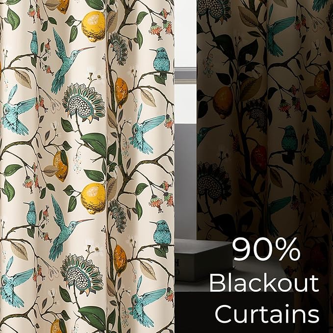Topfinel Beige Floral Curtains 63 Inch Length 2 Panels Aesthetic Unique Rustic - Image 4
