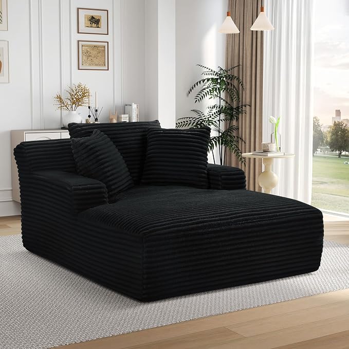 Oversized Chaise Lounge Chair Indoor, Comfy Fluffy Cloud Couch, Modern Deep - Image 9