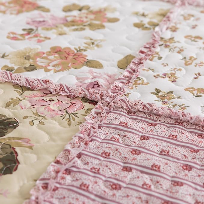 Etwel Lightweight Patchwork King Size Quilt Set - Image 6