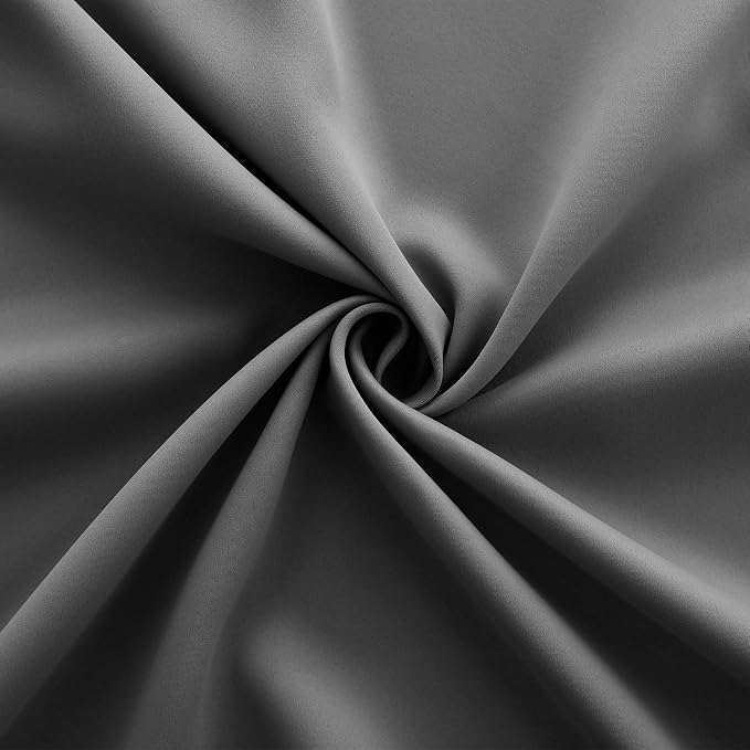KOUFALL Dark Grey Black Out Curtains 100 Inches Long 2 Panels - Image 7