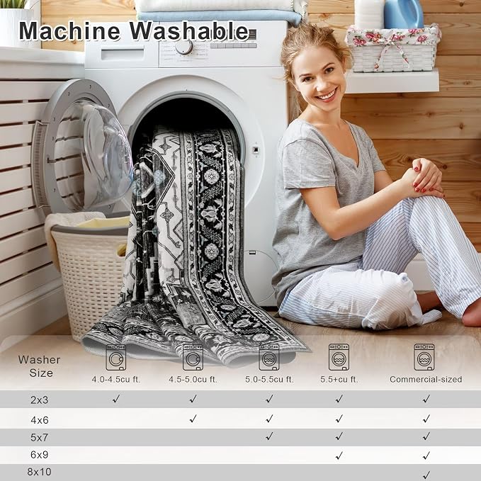 Macgace Washable Vintage Area Rug - Image 9