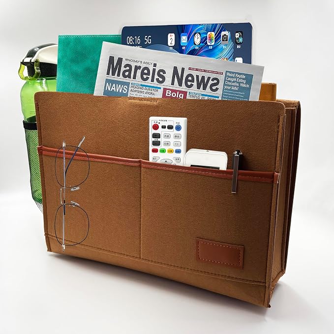 Bedside Caddy, Felt Bedside Storage Organizer, Hanging Storage by KAKKOII