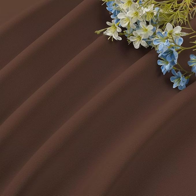 CUCRAF Brown Blackout Curtains 63 inch Length 2 Panels Set, Rod Pocket Room - Image 6