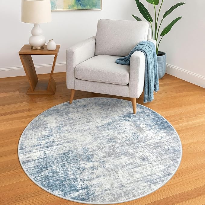 Round Area Rug 5 Ft Circle Entryway Rugs Round Washable Door Mat Indoor Entrance by iOhouze