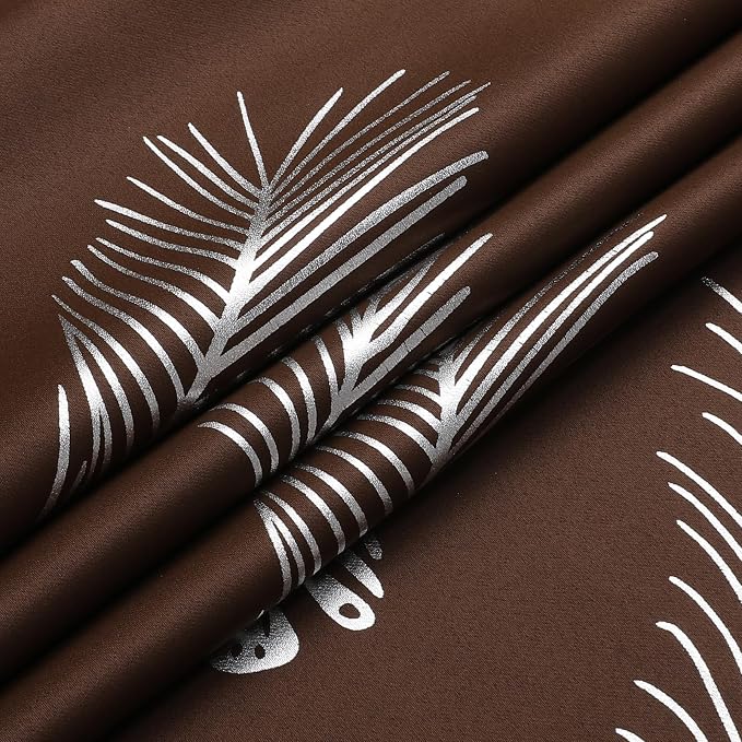 Brown Thermal Insulated Blackout Curtains 72 Inches Long - Image 8