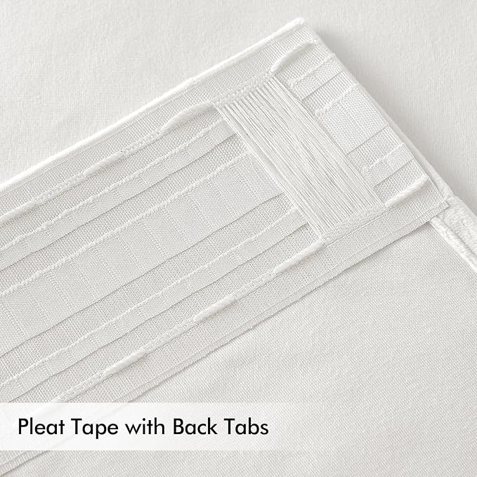 MIULEE White Velvet Pinch Pleat Blackout Curtains W52 X L90 Inches | 2 Panels - Image 3