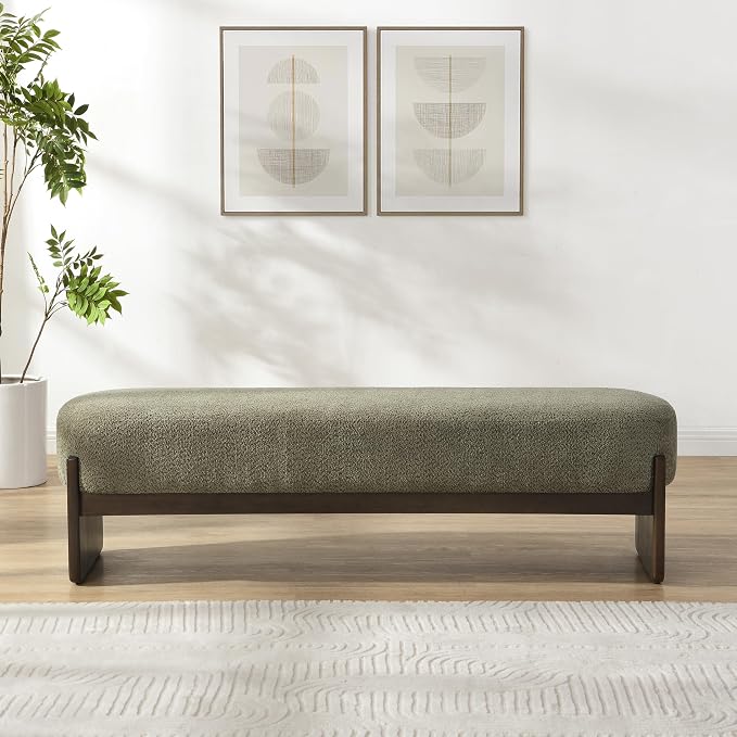 Christopher Knight Home Arden Minimalist Loop Yarn Fabric Dining Bench - Image 4